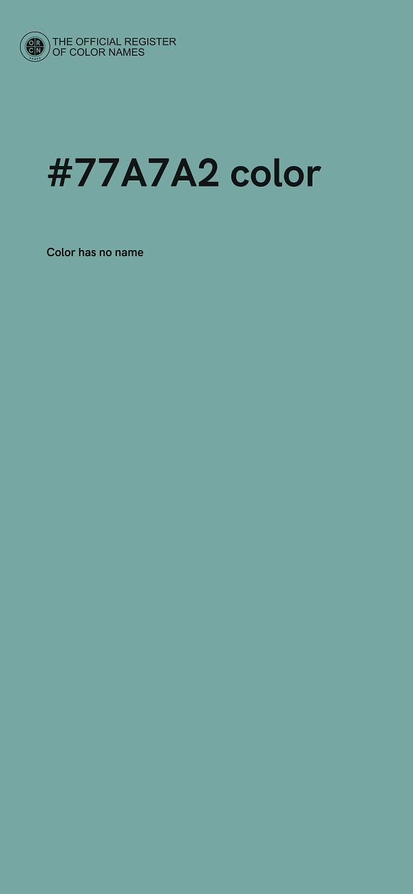 #77A7A2 color image