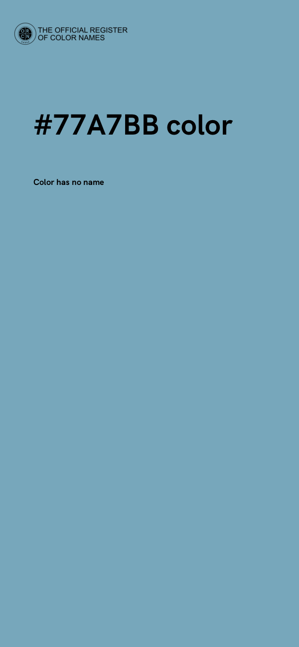 #77A7BB color image