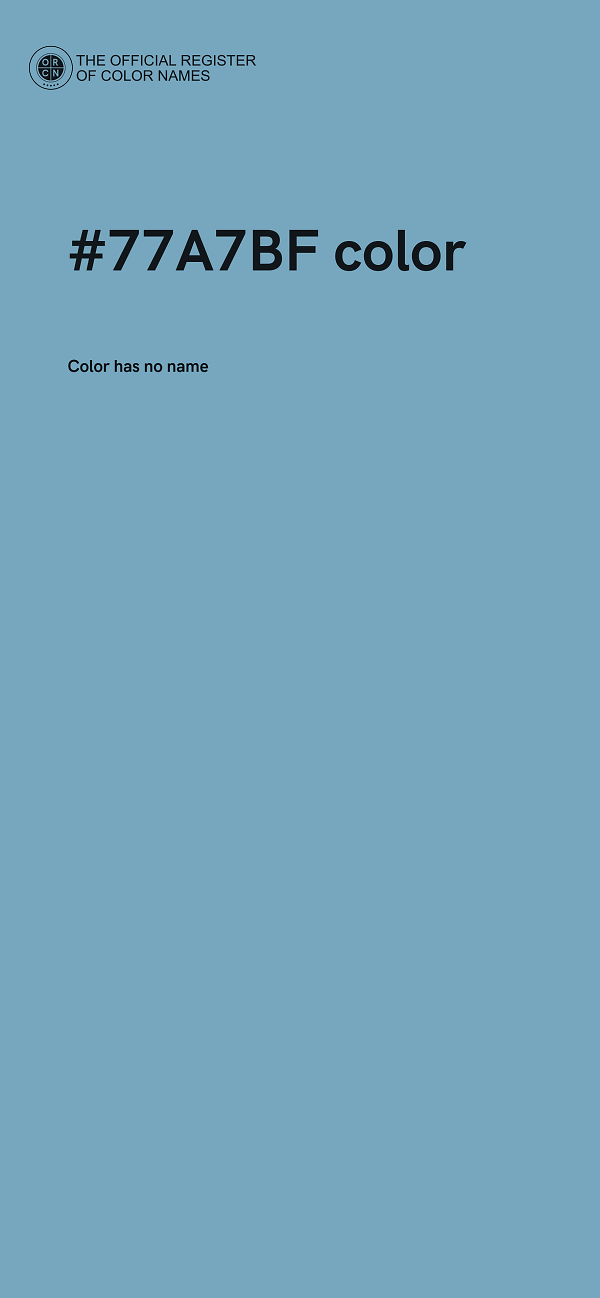 #77A7BF color image