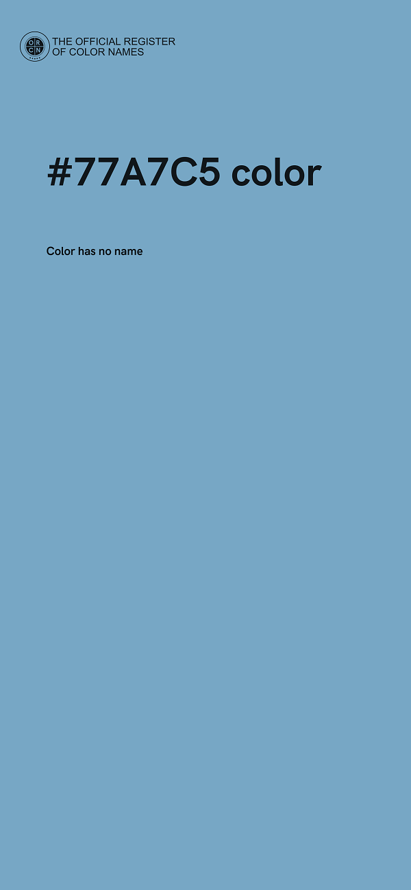 #77A7C5 color image