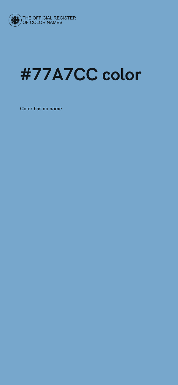 #77A7CC color image