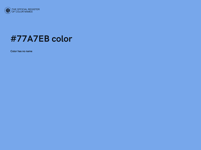#77A7EB color image