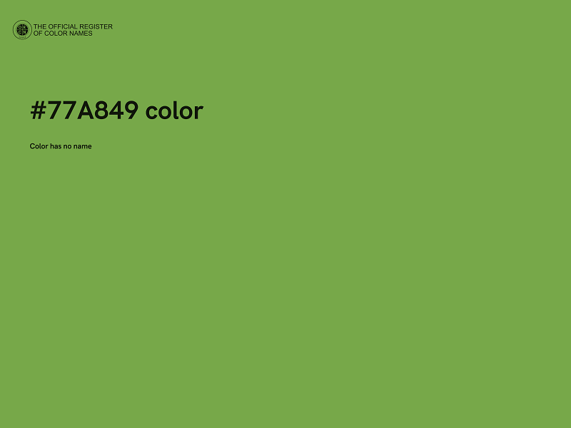 #77A849 color image