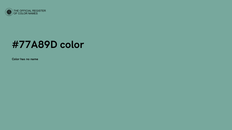 #77A89D color image