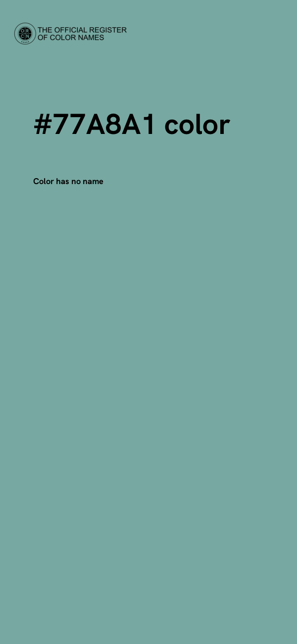 #77A8A1 color image