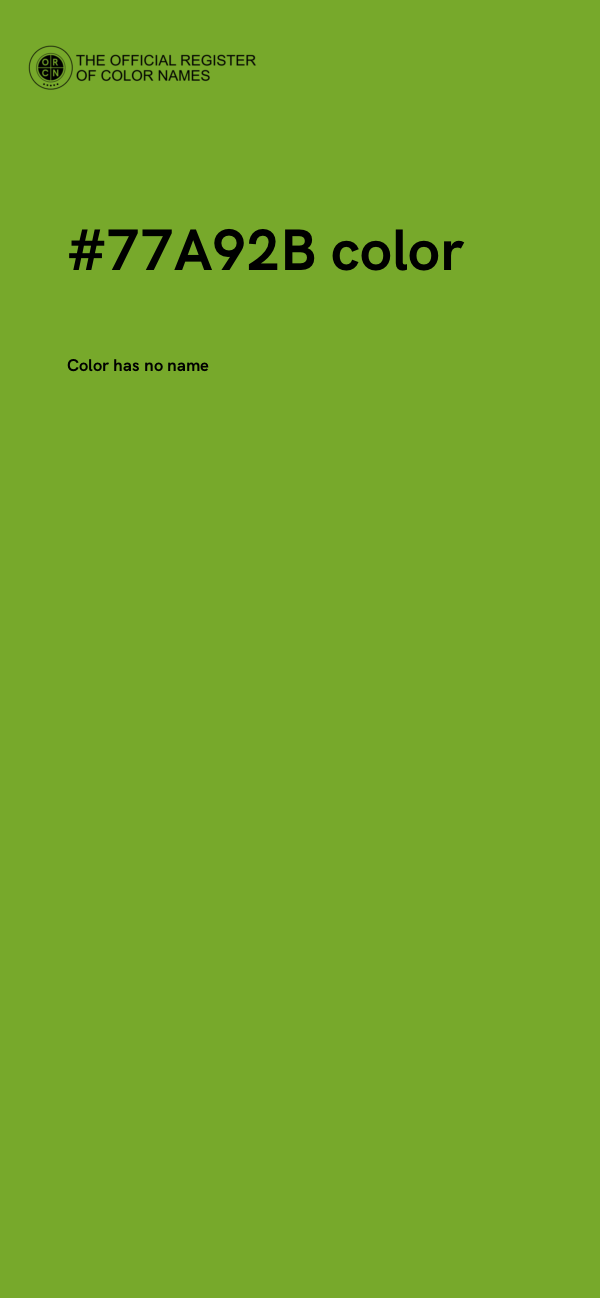 #77A92B color image