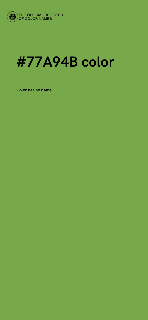 #77A94B color image