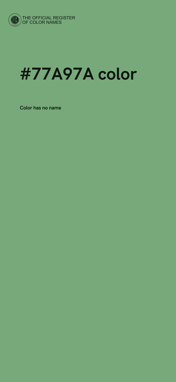 #77A97A color image