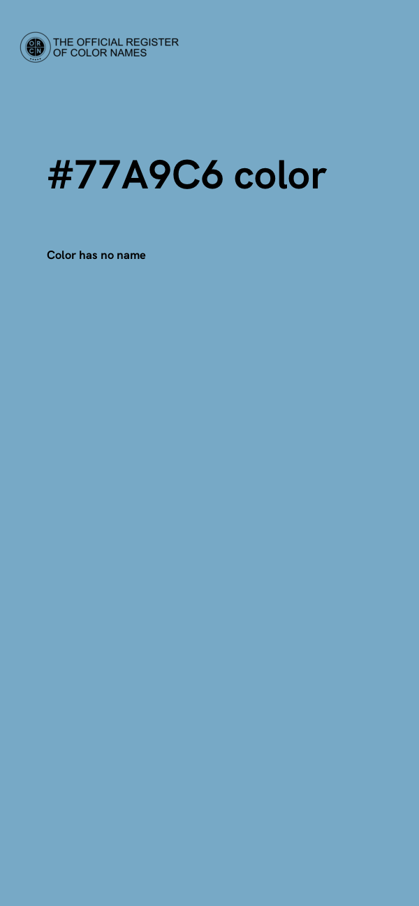 #77A9C6 color image