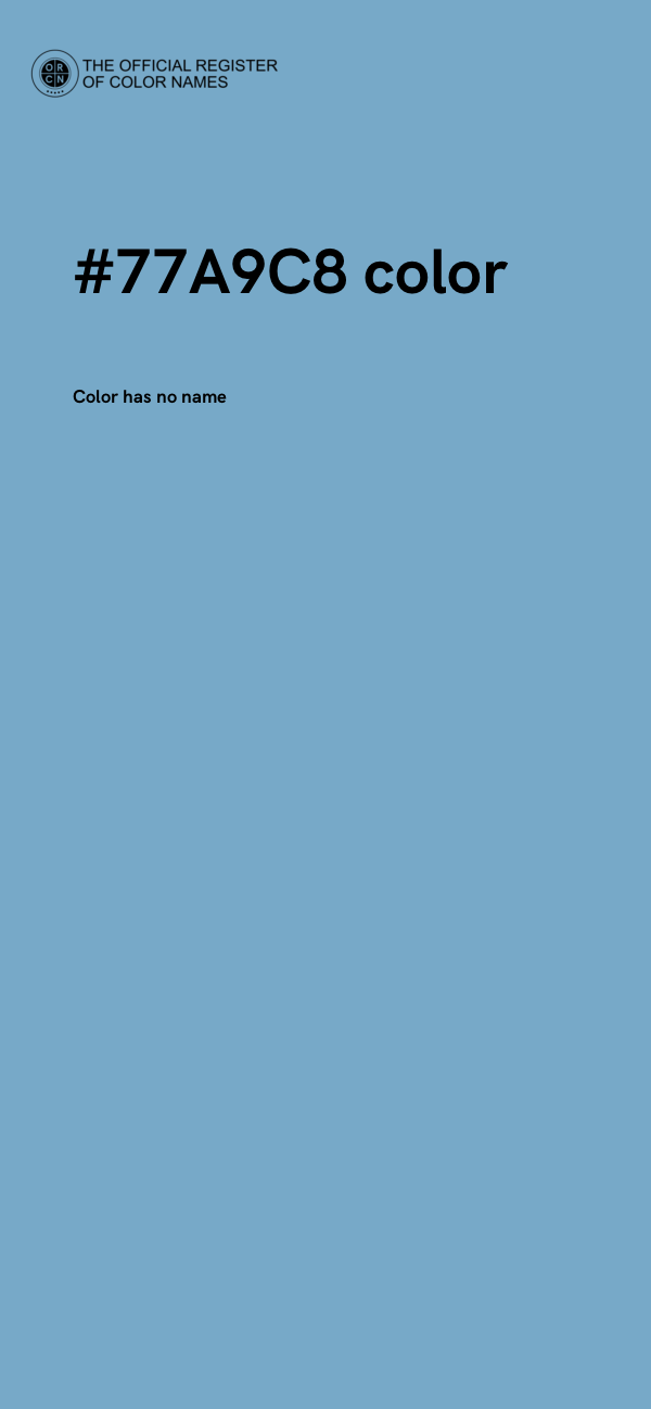 #77A9C8 color image