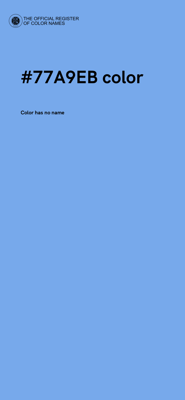 #77A9EB color image
