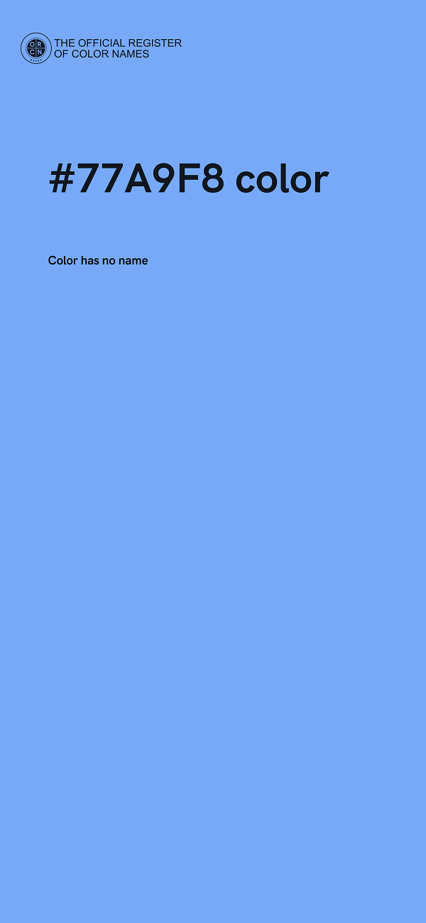 #77A9F8 color image