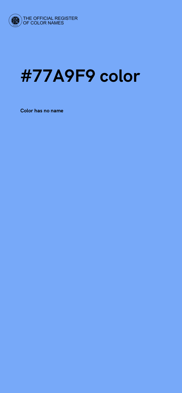 #77A9F9 color image