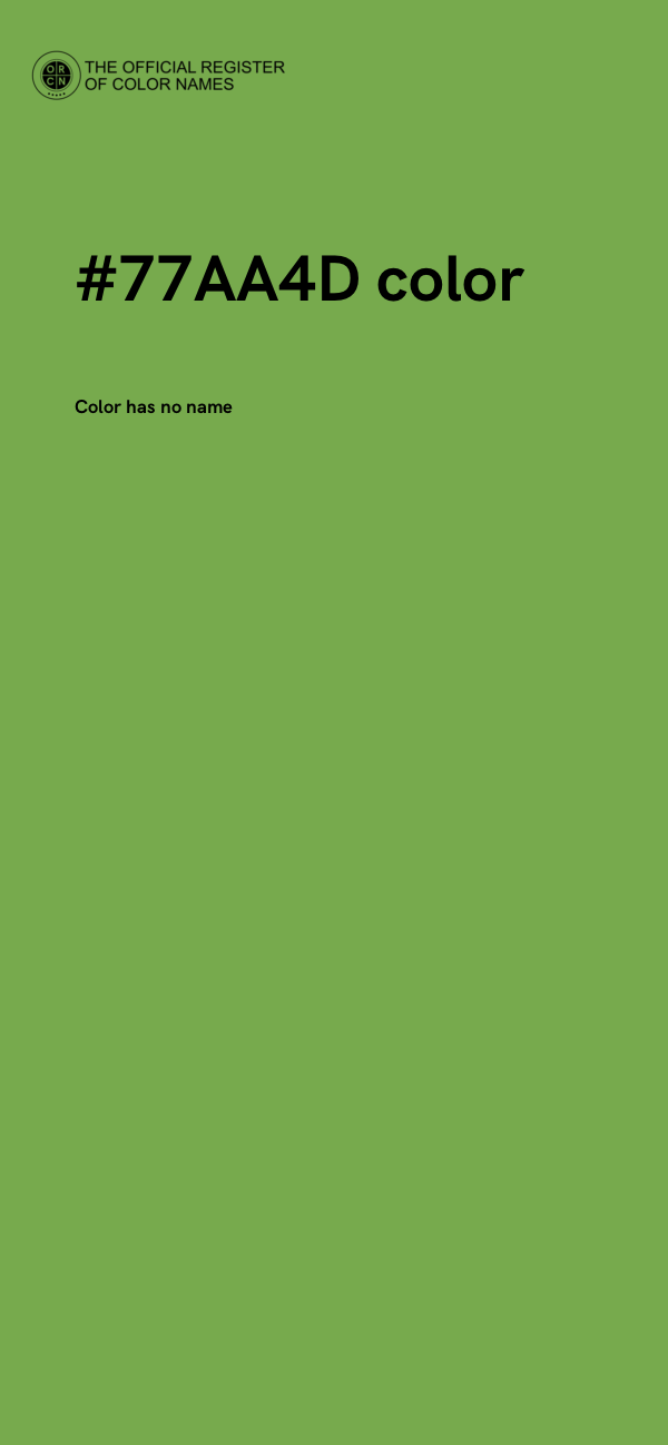 #77AA4D color image