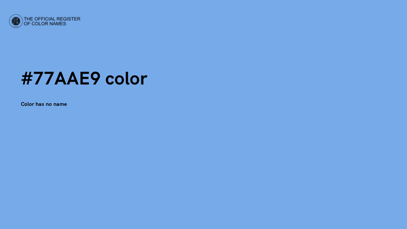 #77AAE9 color image