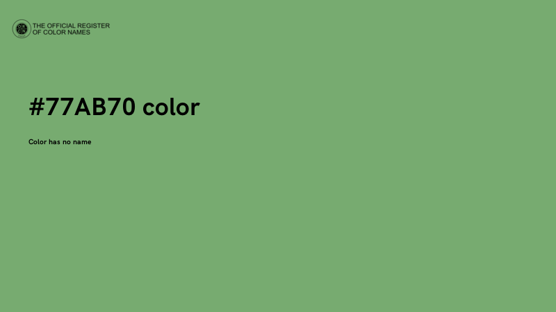 #77AB70 color image