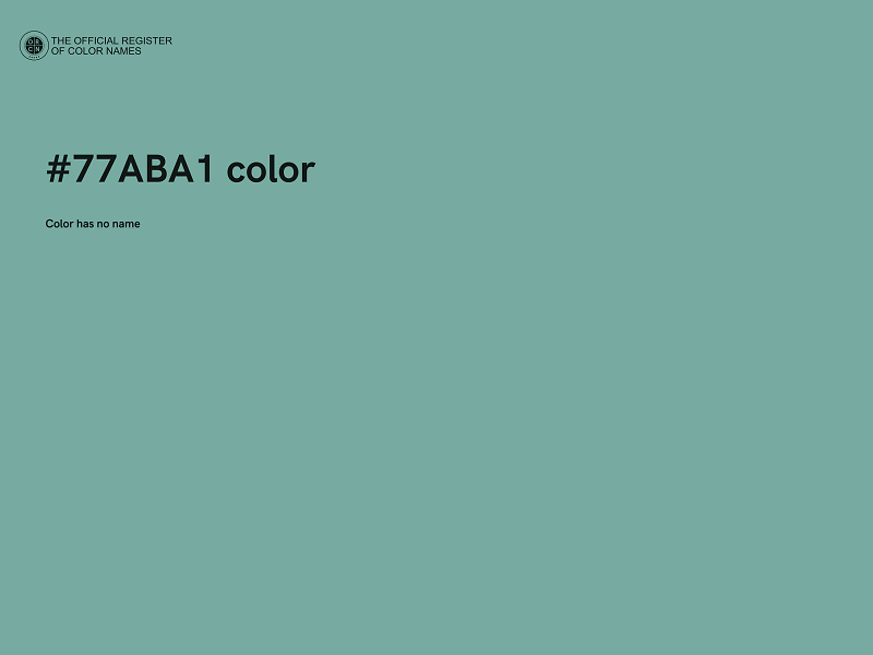 #77ABA1 color image