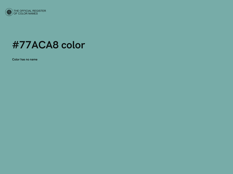 #77ACA8 color image