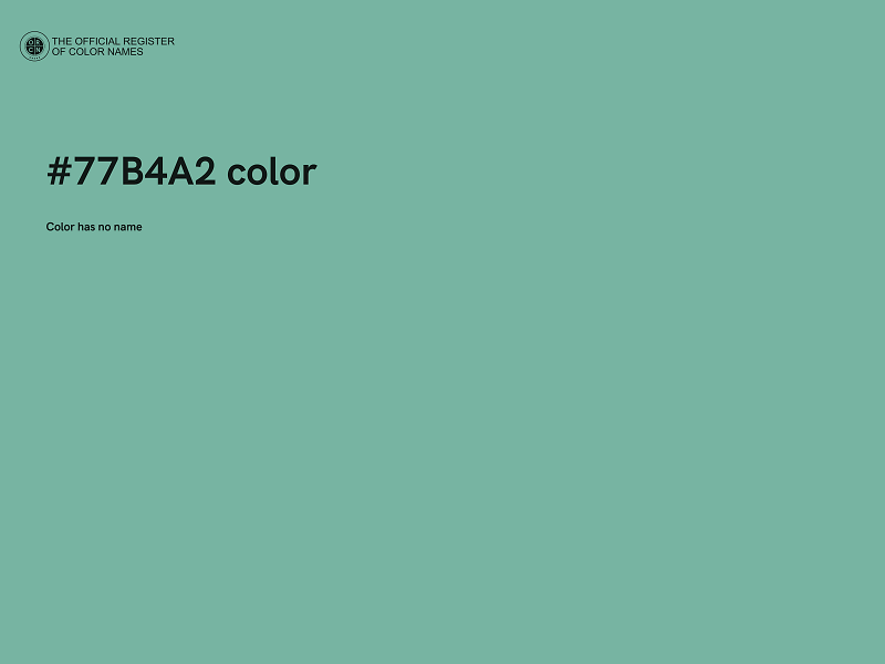 #77B4A2 color image