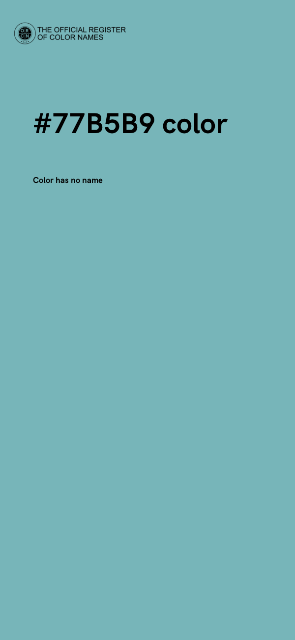 #77B5B9 color image