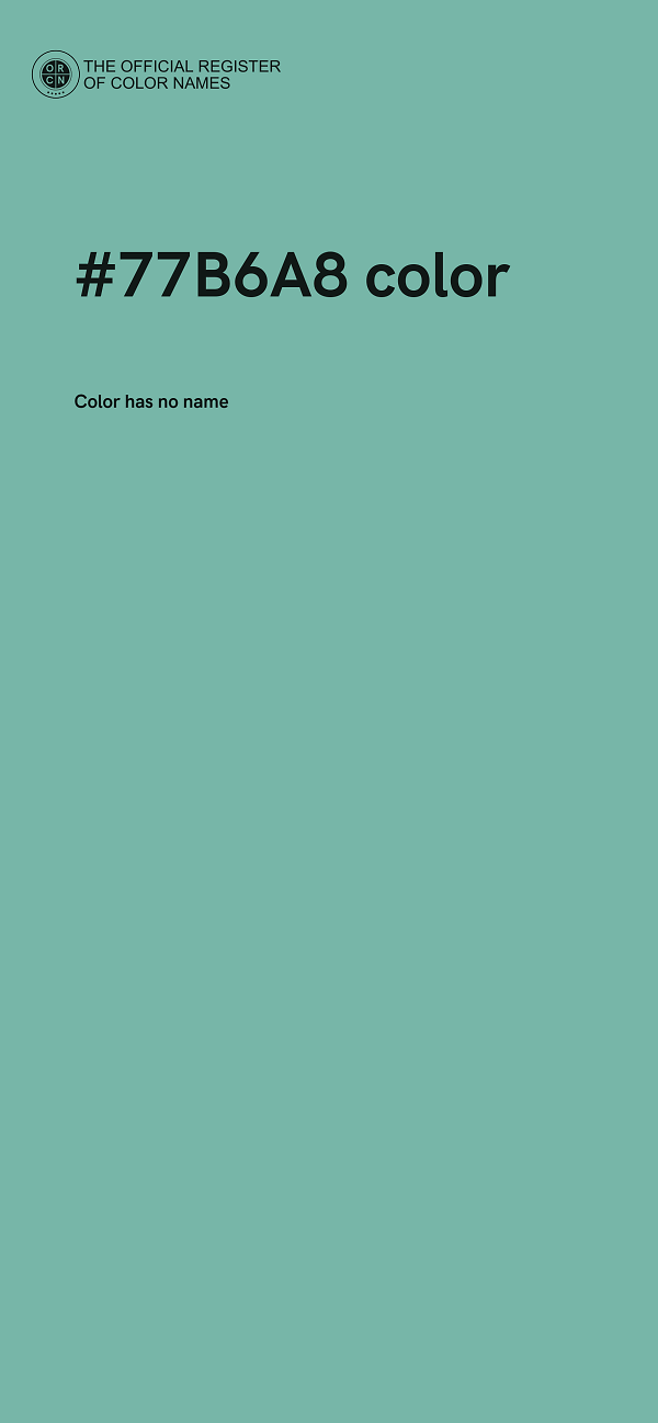 #77B6A8 color image