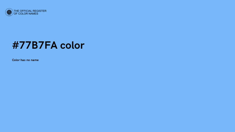 #77B7FA color image