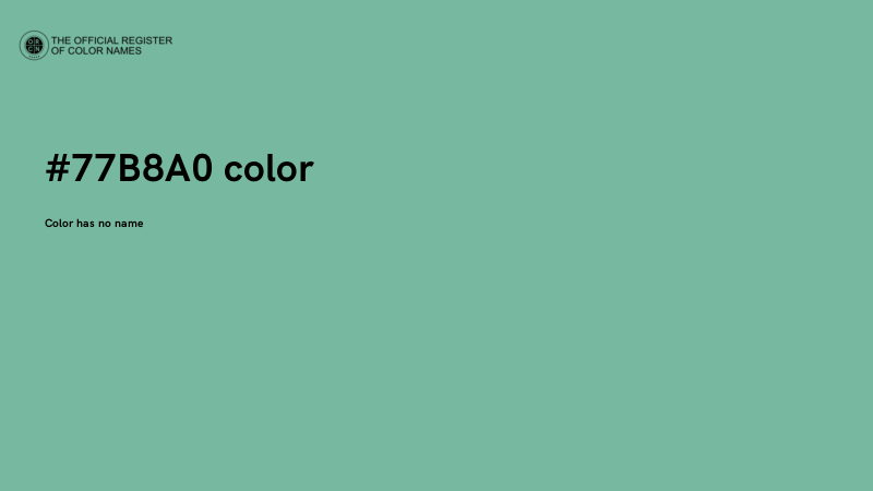 #77B8A0 color image