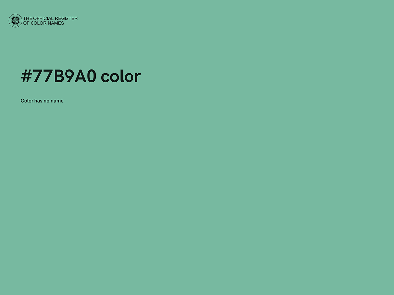 #77B9A0 color image