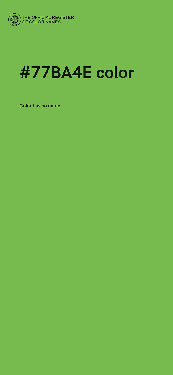 #77BA4E color image