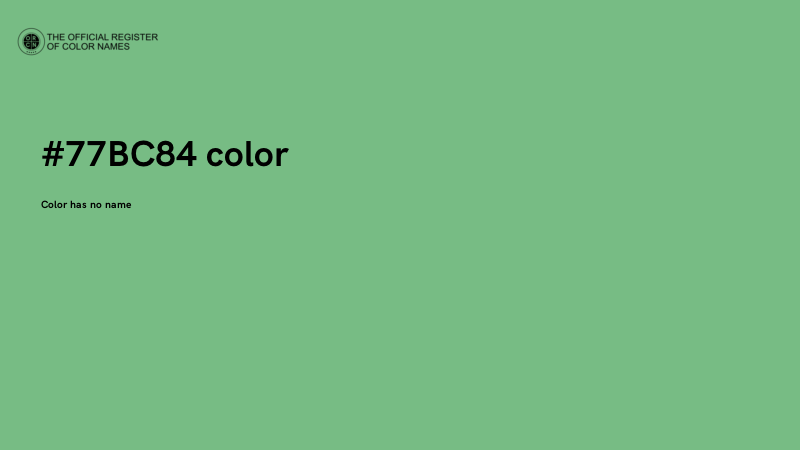 #77BC84 color image