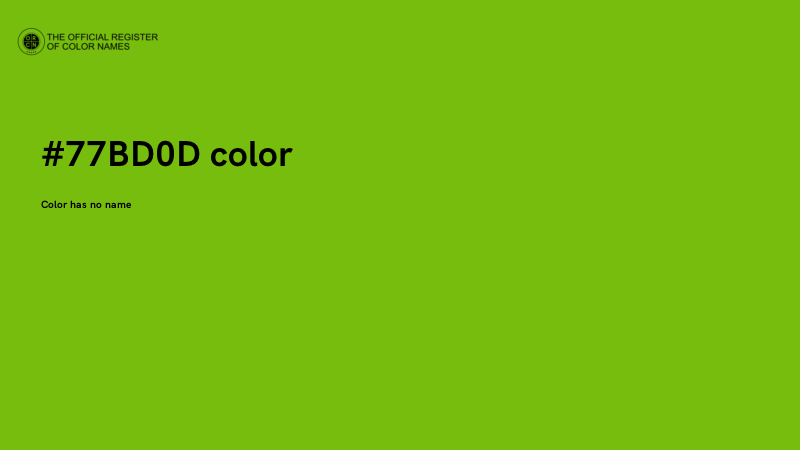 #77BD0D color image