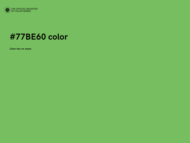 #77BE60 color image
