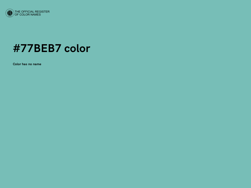 #77BEB7 color image