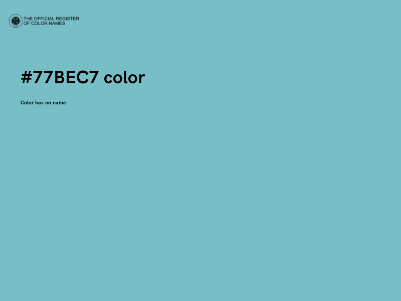#77BEC7 color image