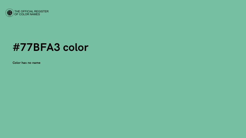 #77BFA3 color image