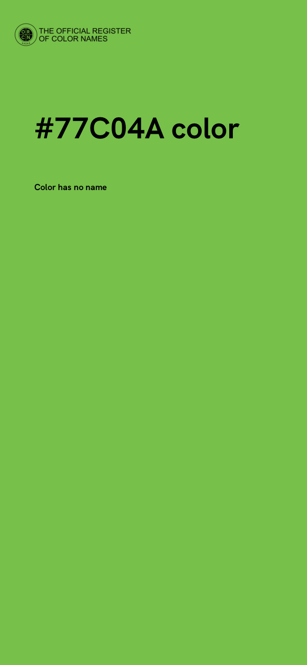 #77C04A color image