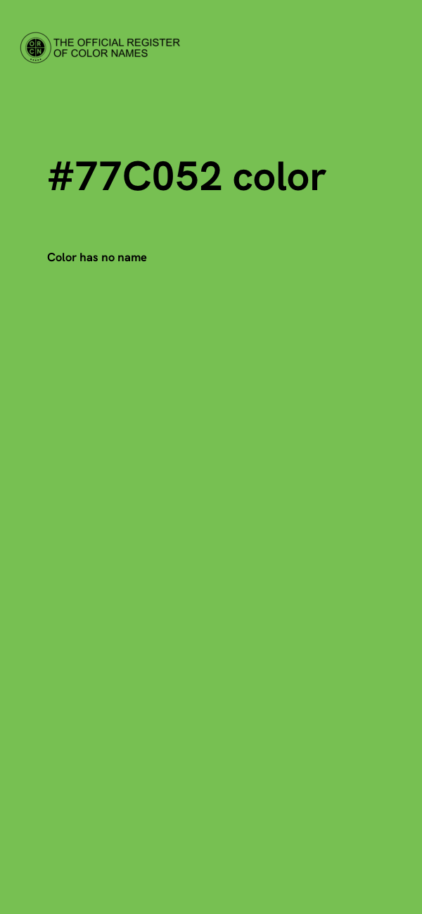 #77C052 color image