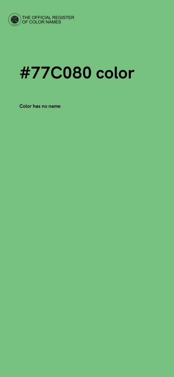 #77C080 color image