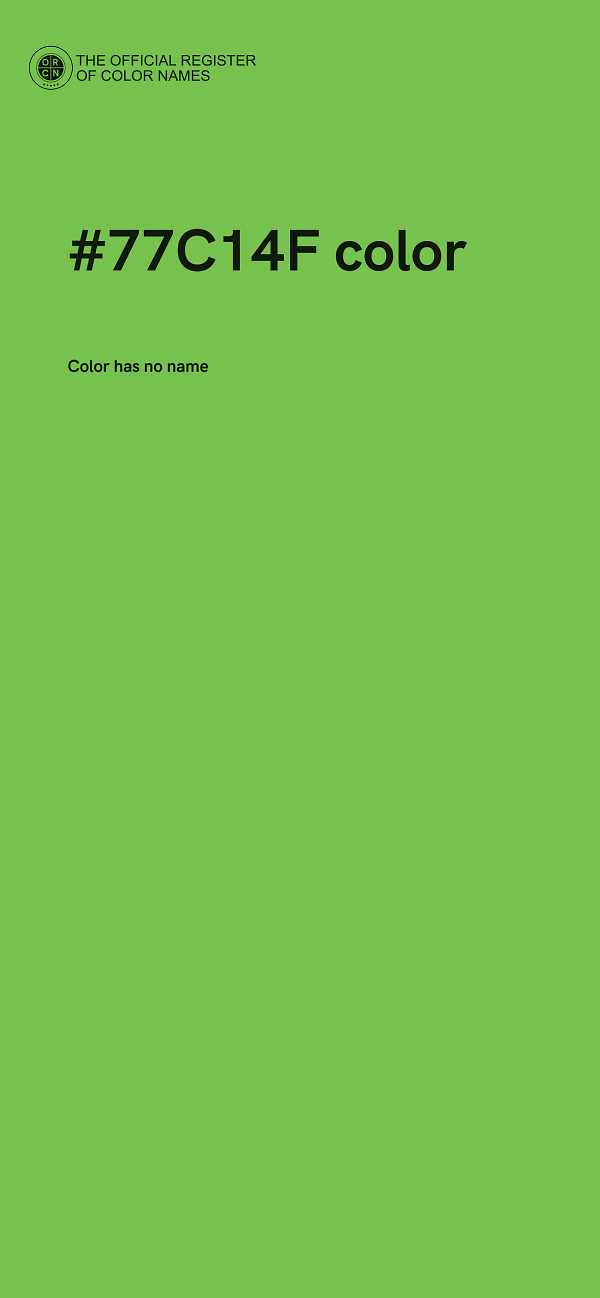 #77C14F color image