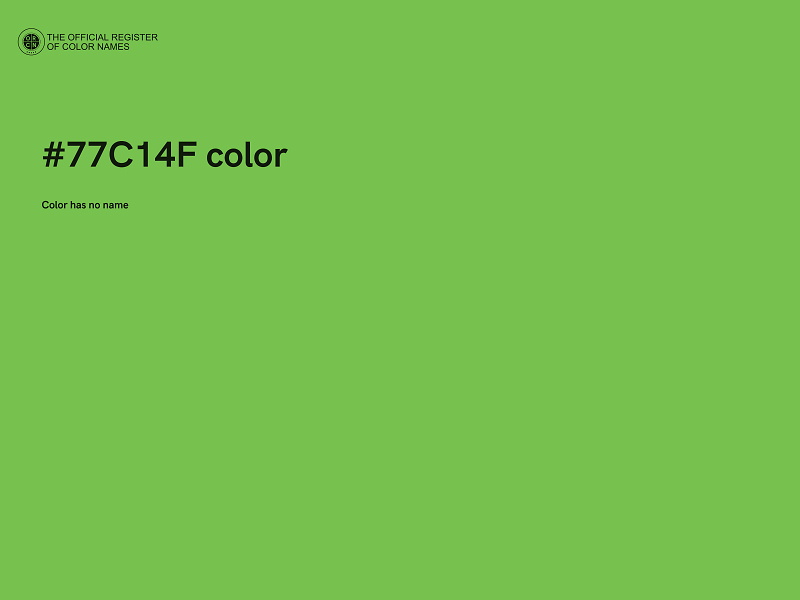 #77C14F color image