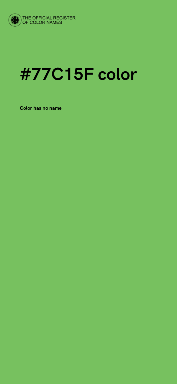 #77C15F color image