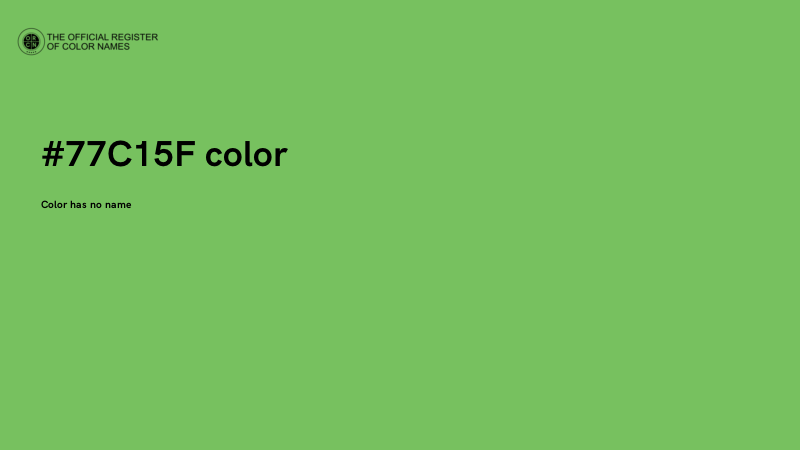 #77C15F color image