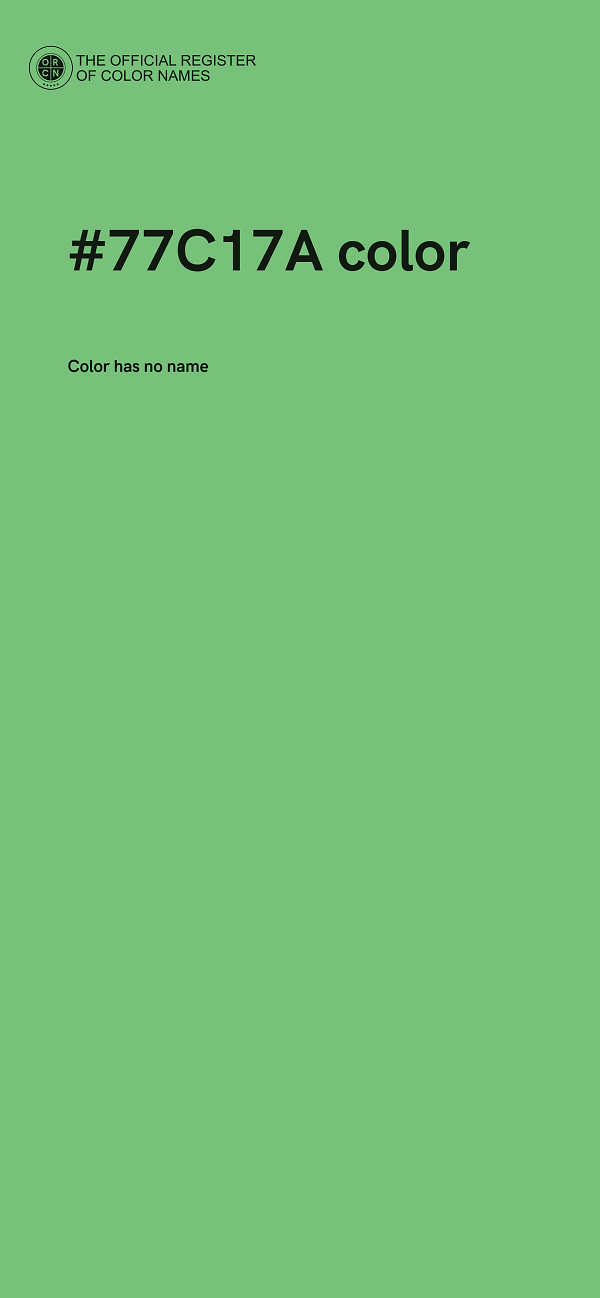 #77C17A color image