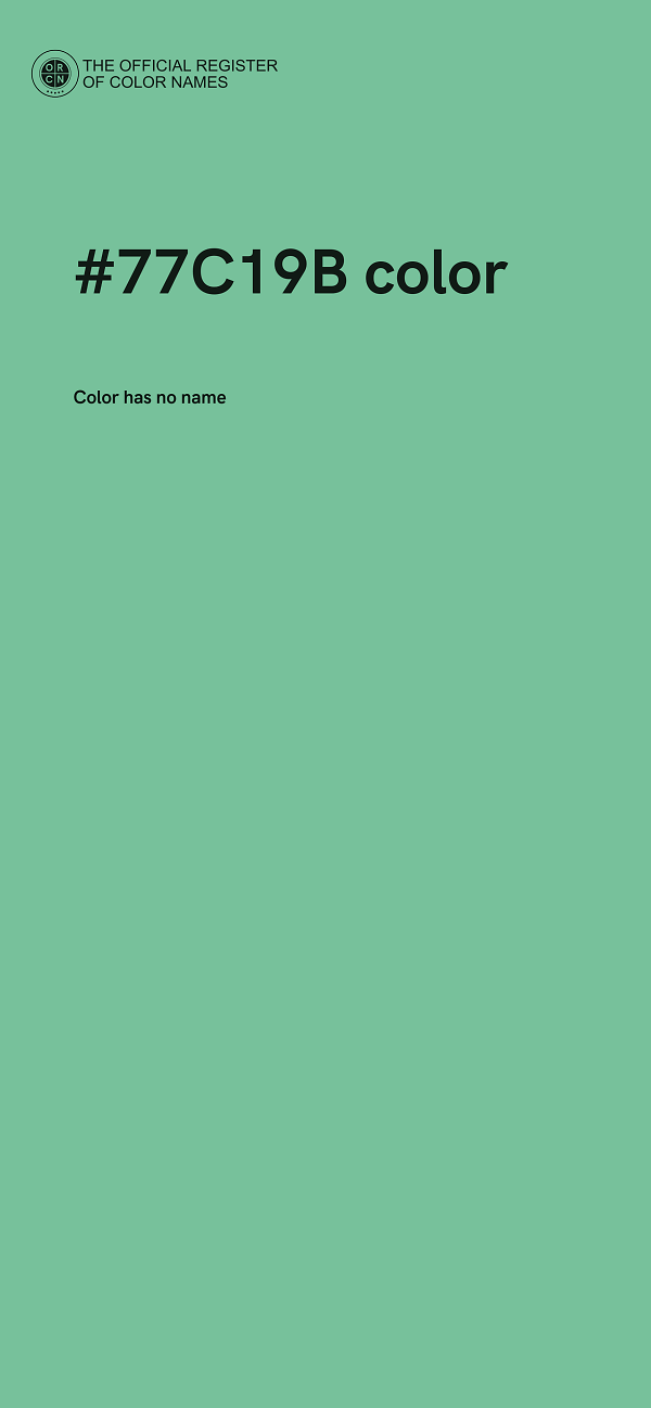 #77C19B color image