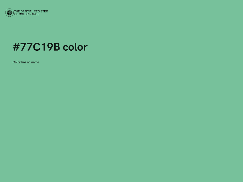 #77C19B color image