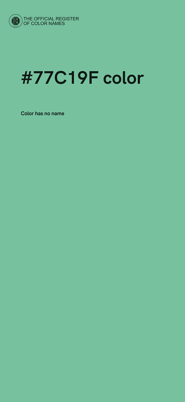 #77C19F color image