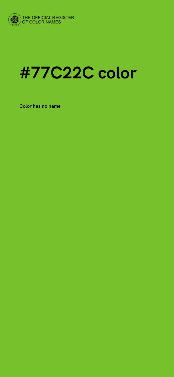 #77C22C color image
