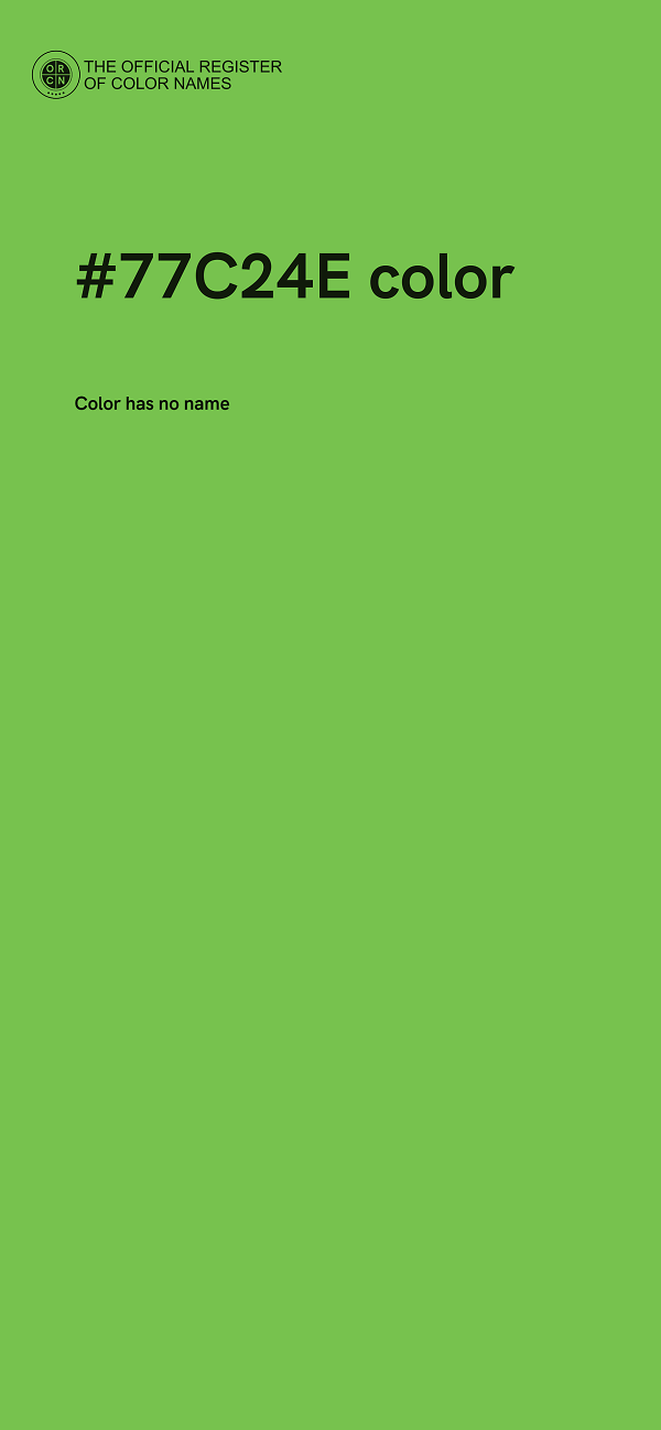 #77C24E color image