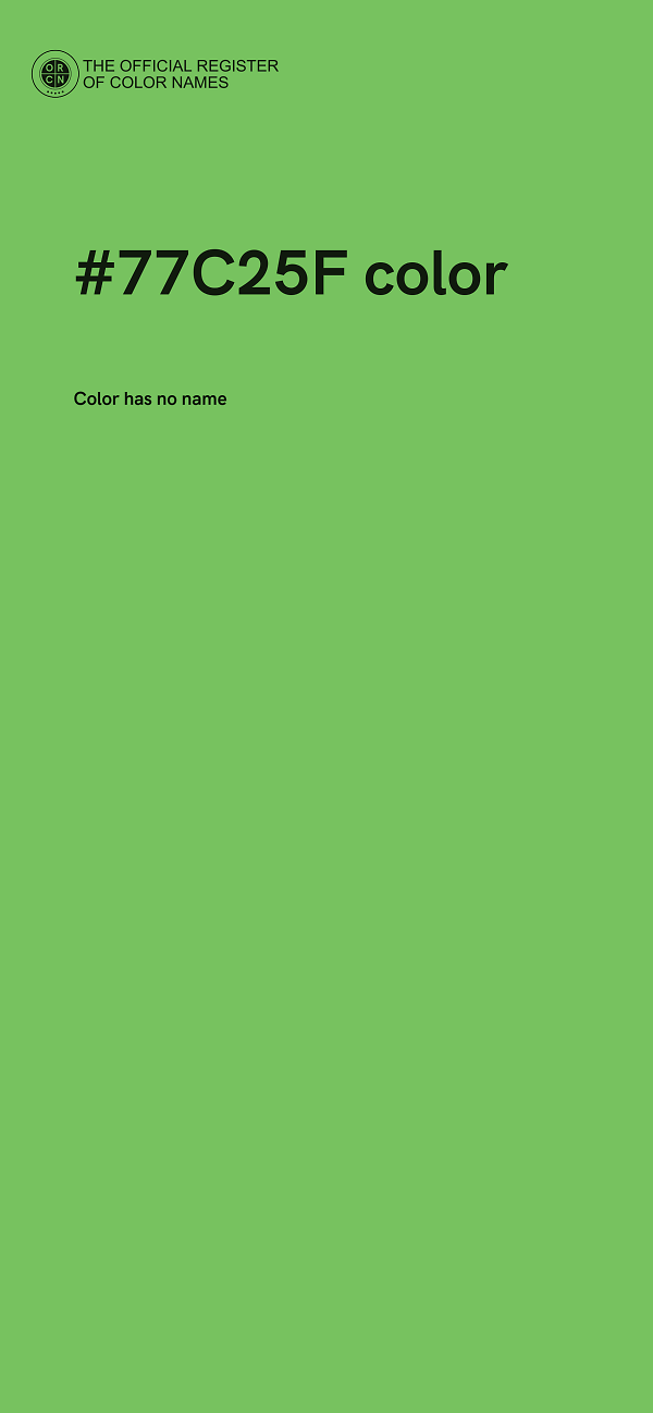 #77C25F color image