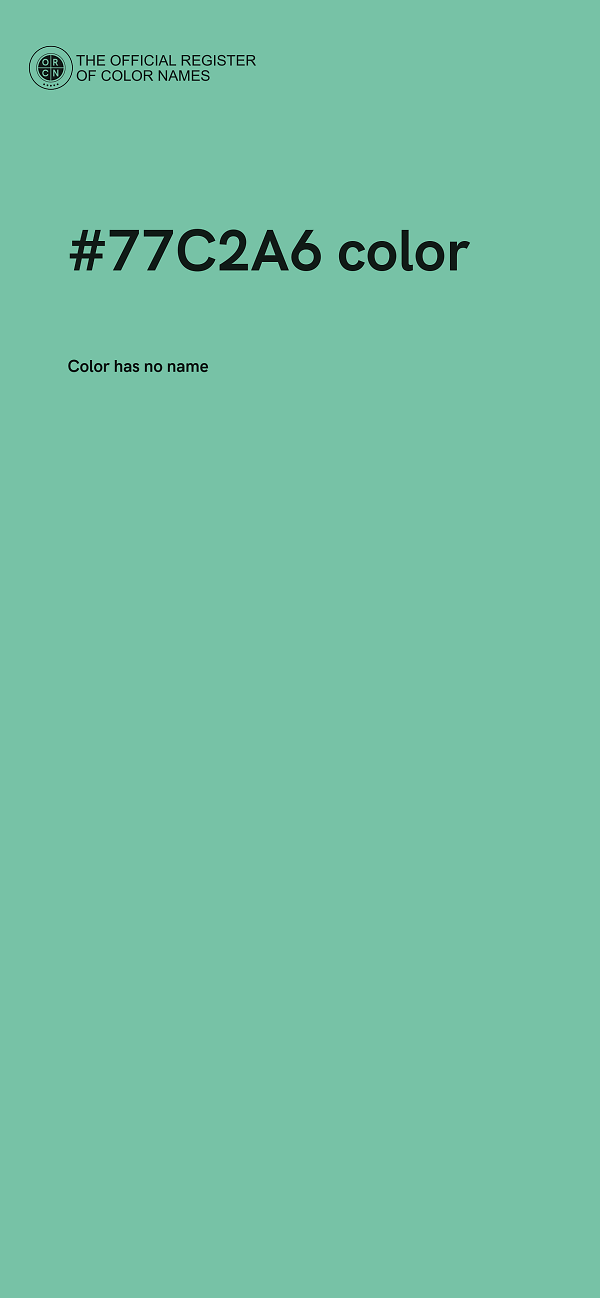 #77C2A6 color image